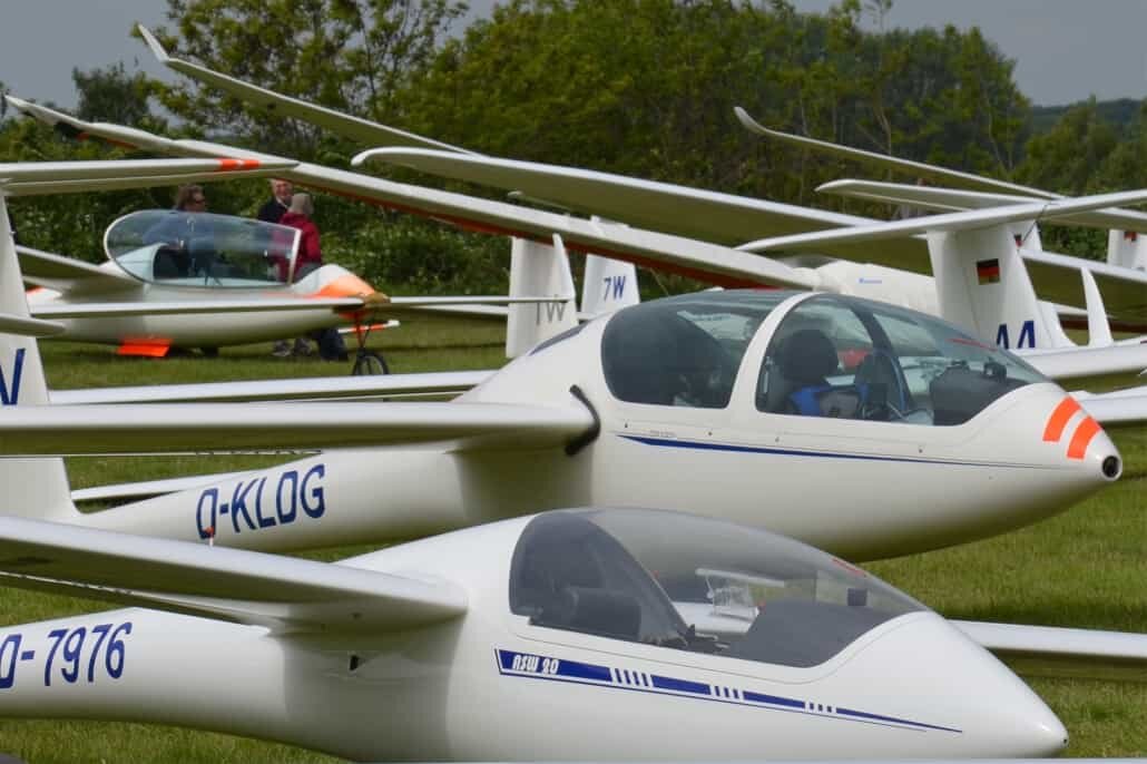 Start der Segelflugzeuge